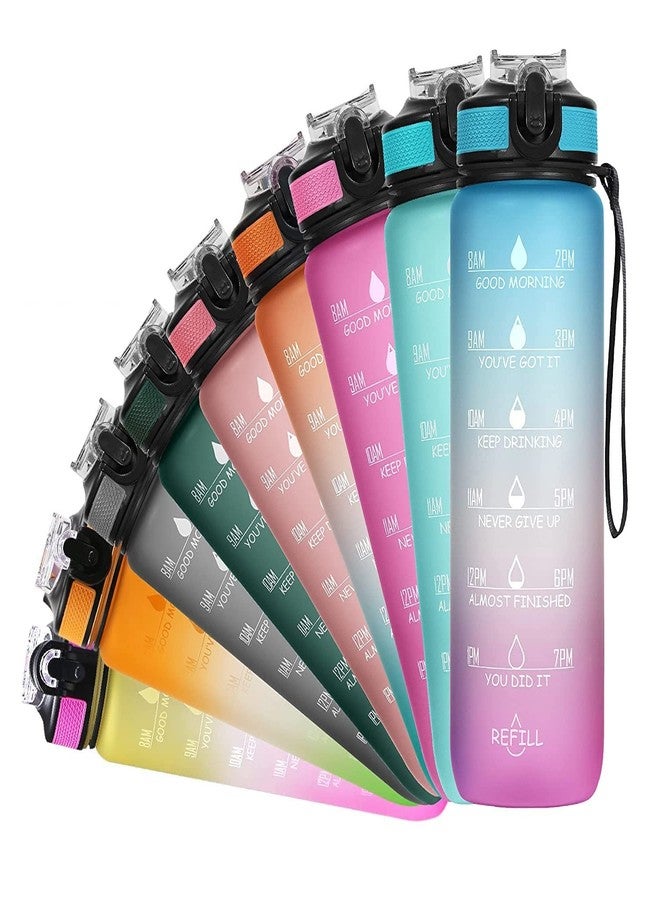 Darkstone fab Unbreakable Water Bottle 1 L with Motivational Time Marker, Leakproof Durable BPA Free Non-Toxic Water bottle for office,Water bottle for gym | Multicolor (Pack of 1), Plastic, 1 litre - Image 1